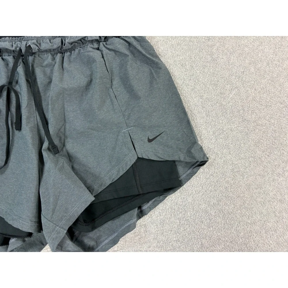 Nike Dri Fit Compression Lined Running Shorts (Women's Medium) Gray - 3